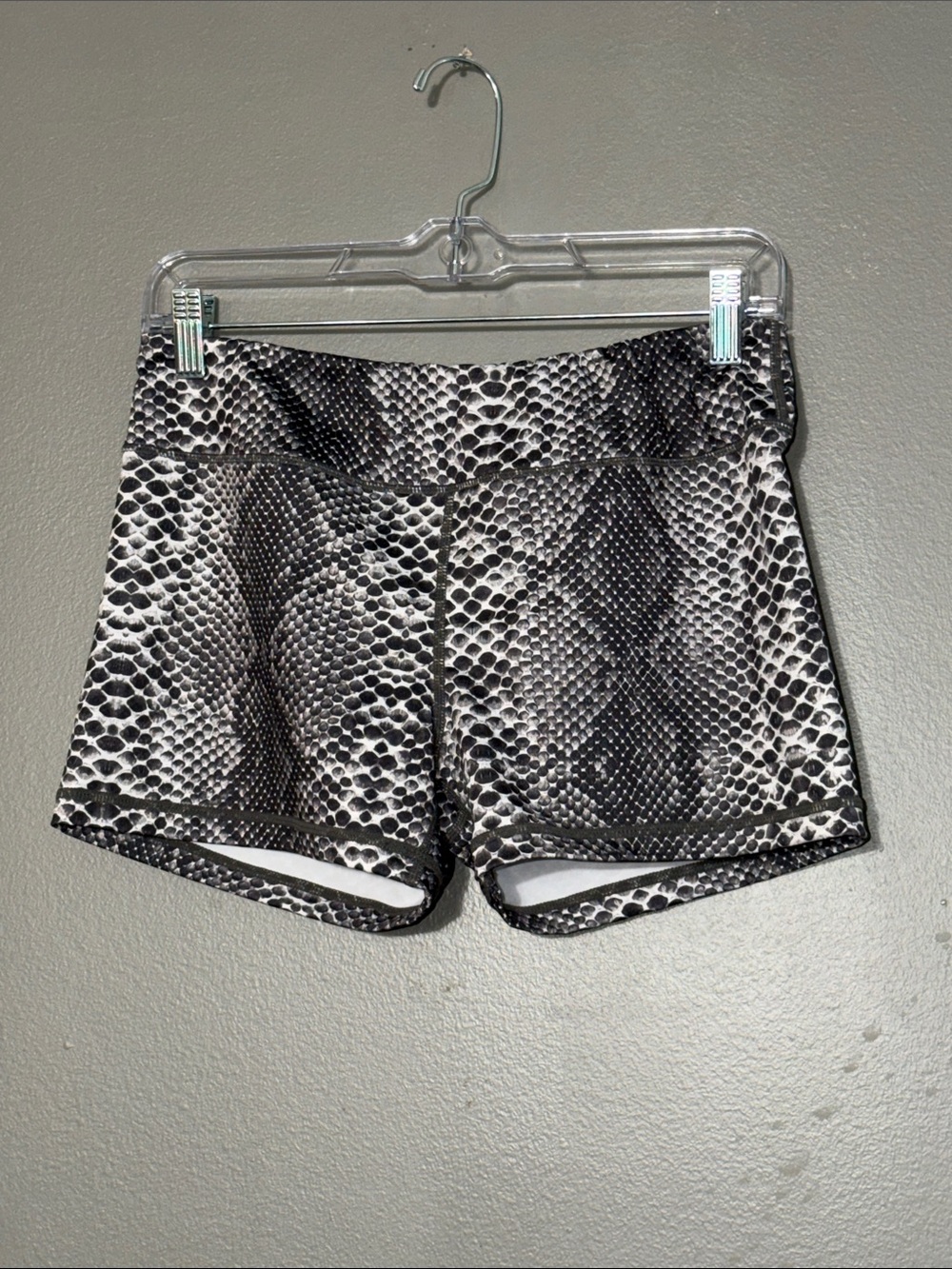 IAB MFG Snakeskin Print Booty Shorts Black White Reptile 12 XL